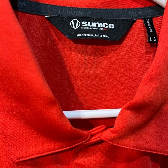 Sunice Red Golf Polo Size L - Picture 3 of 4